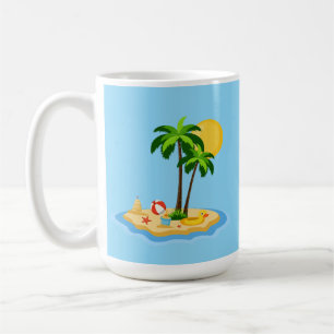Hallo Sommer Sonnenschein Retro-Kreis Vintage-Stra Kaffeetasse