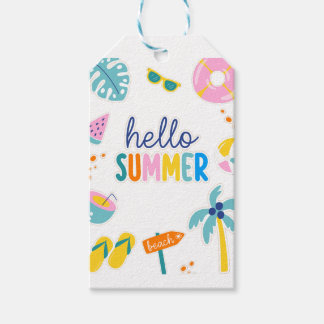 Hallo Sommer Strand Spaß Retro Design Geschenkanhänger