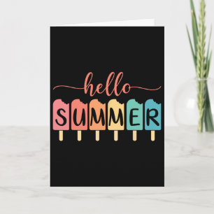 Hallo Sommer Strand Urlaub Eiscreme Liebhaber Pops Karte