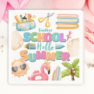 Hallo Sommer! Summer Pool Paper der Schule Serviette