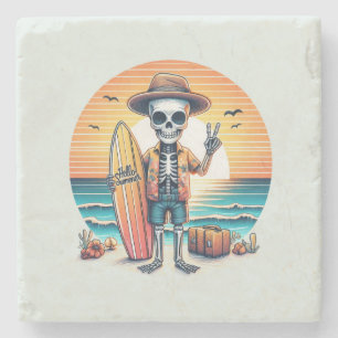 Hallo Sommer - Surfer Steinuntersetzer