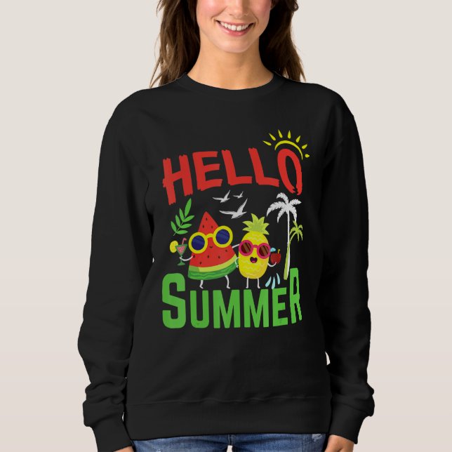 Hallo Sommer Sweatshirt (Vorderseite)