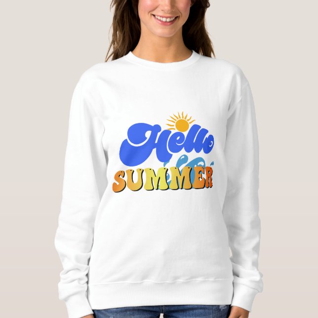Hallo Sommer Sweatshirt (Vorderseite)