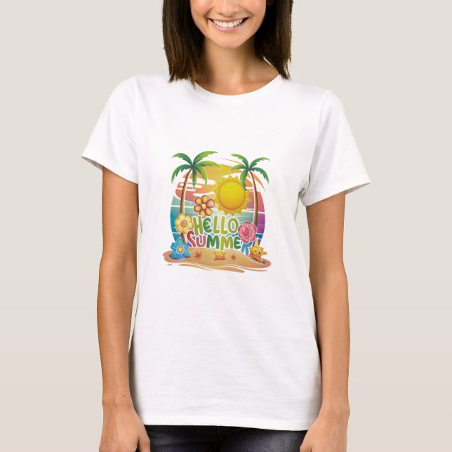 Hallo Sommer T-Shirt (Vorderseite)