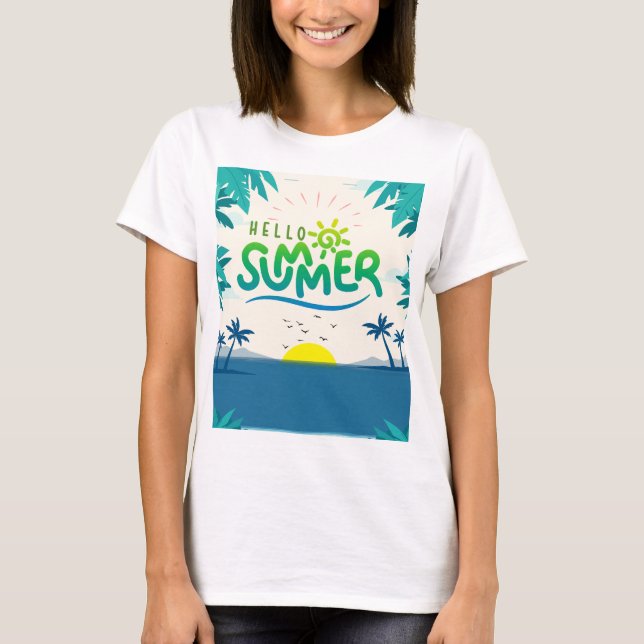 Hallo Sommer T-Shirt (Vorderseite)