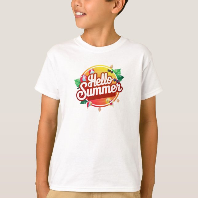 Hallo Sommer T-Shirt (Vorderseite)