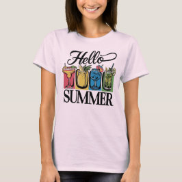 Hallo Sommer T - Shirt - Gemischte Getränke