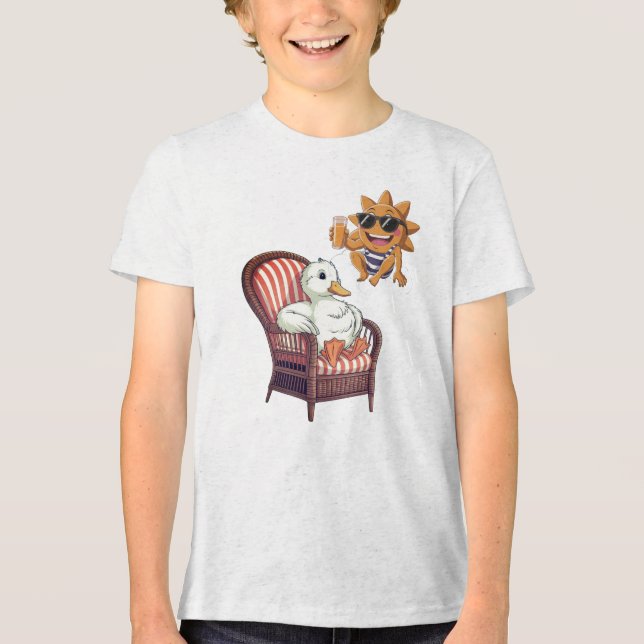 Hallo Sommer  Tri-Blend Shirt (Vorderseite)