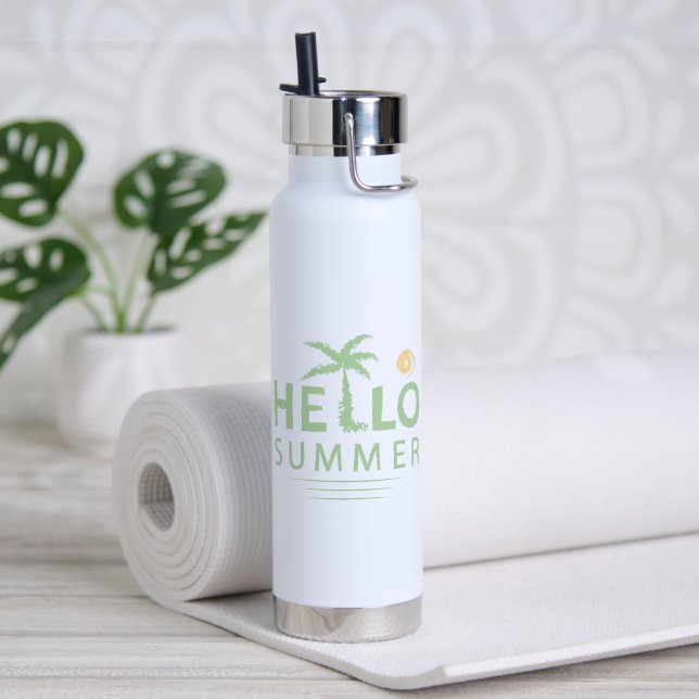 Hallo Sommer Trinkflasche (Yoga (gedreht)