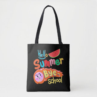 Hallo Sommer Tschüss Schule Tragetasche Kunst