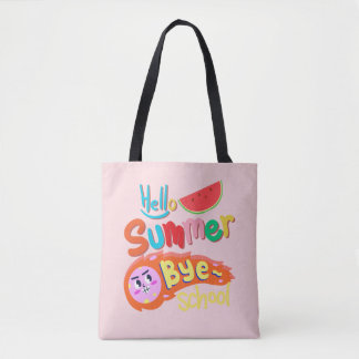 Hallo Sommer Tschüss Schule Tragetasche Kunst