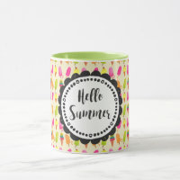 Hallo Sommer Typografie Popsicles und Ice Creme