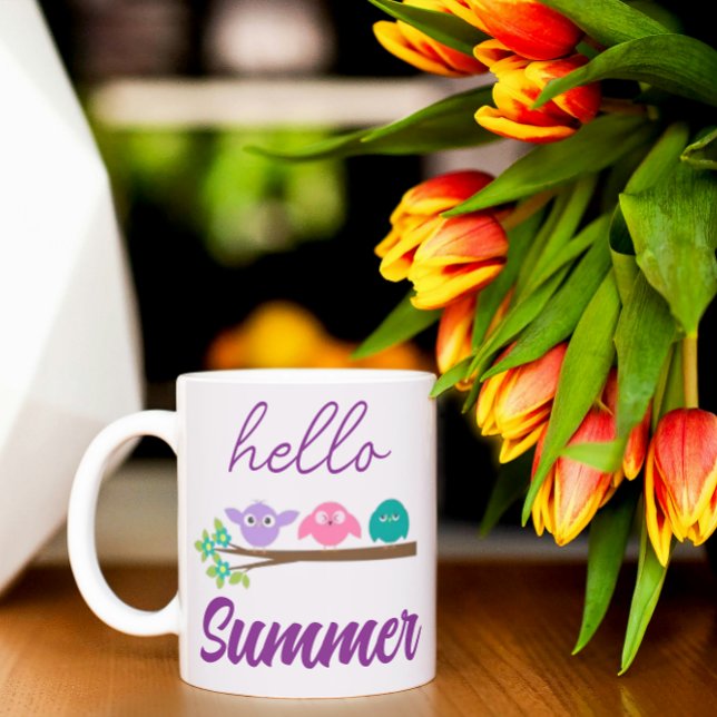Hallo Sommer Vögel Kaffeetasse (Von Creator hochgeladen)