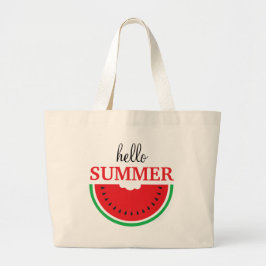 Hallo Sommer Wassermelon Frucht Große Tote Tasche