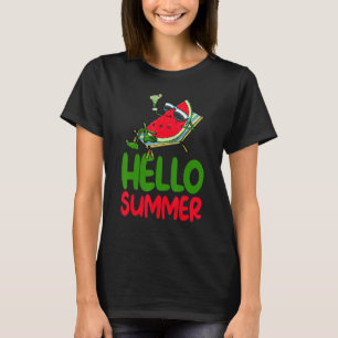 Hallo Sommer Wassermelone Frauen lieben Melone Fru T-Shirt