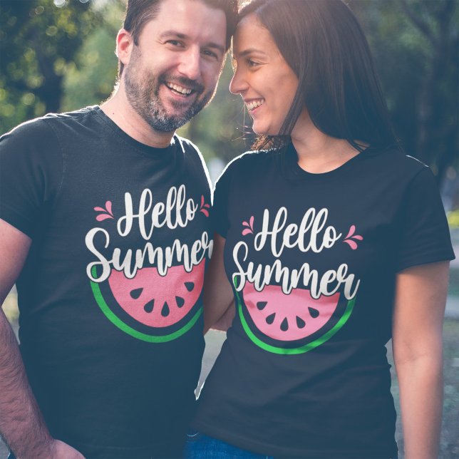 Hallo Sommer Wassermelone Fruchtsaison T-Shirt (Von Creator hochgeladen)