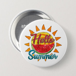 Hallo Sommer Watercolor Watermelon & Vibranno Button