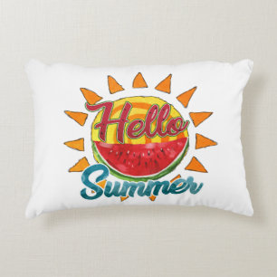 Hallo Sommer   Watercolor Watermelon & Vibranno Dekokissen