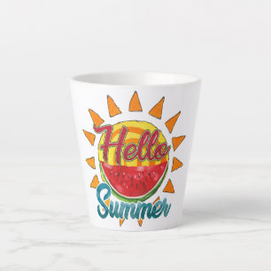 Hallo Sommer   Watercolor Watermelon & Vibranno Milchtasse