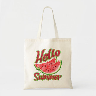 Hallo Sommer | Watercolor Watermelone Design Tragetasche