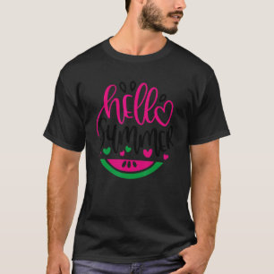 Hallo Sommer Watermelon Beach Sommerurlaub T-Shirt