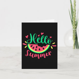 Hallo Sommer Watermelon Sommerurlaub Sommerferien Karte