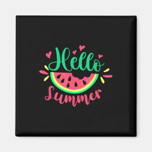 Hallo Sommer Watermelon Sommerurlaub Sommerferien Magnet