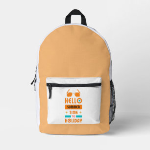 Hallo Sommer, Zeit zum Urlaub Bedruckter Rucksack
