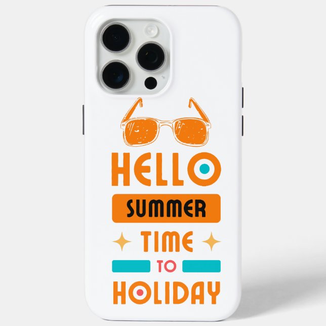Hallo Sommer, Zeit zum Urlaub Case-Mate iPhone Hülle (Rückseite)