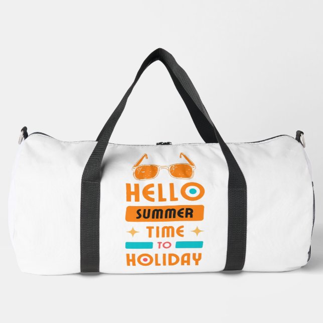 Hallo Sommer, Zeit zum Urlaub Duffle Bag (Vorderseite)