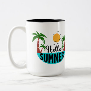 Hallo Sommer Zweifarbige Tasse