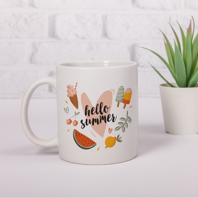 Hallo Sommerangebot Niedlich Kaffeetasse (In-context, Left Side)