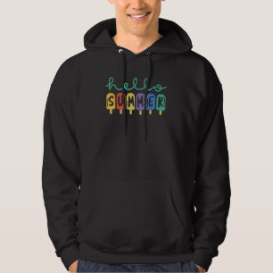 Hallo Sommerferien Eiscreme Eis Am Stiel Eislutsch Hoodie