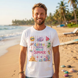 Hallo Sommerparty-Streifen T-Shirt
