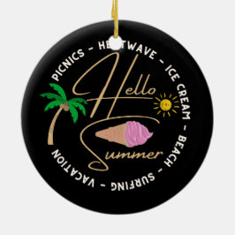 Hallo Sommerschmuck Keramik Ornament