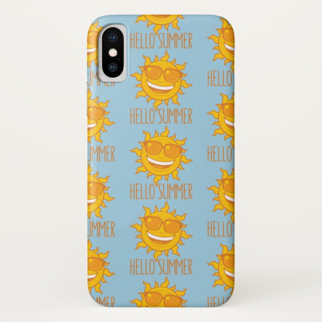 Hallo Sommersonne mit Sonnenbrille Case-Mate iPhone Hülle (Rückseite)