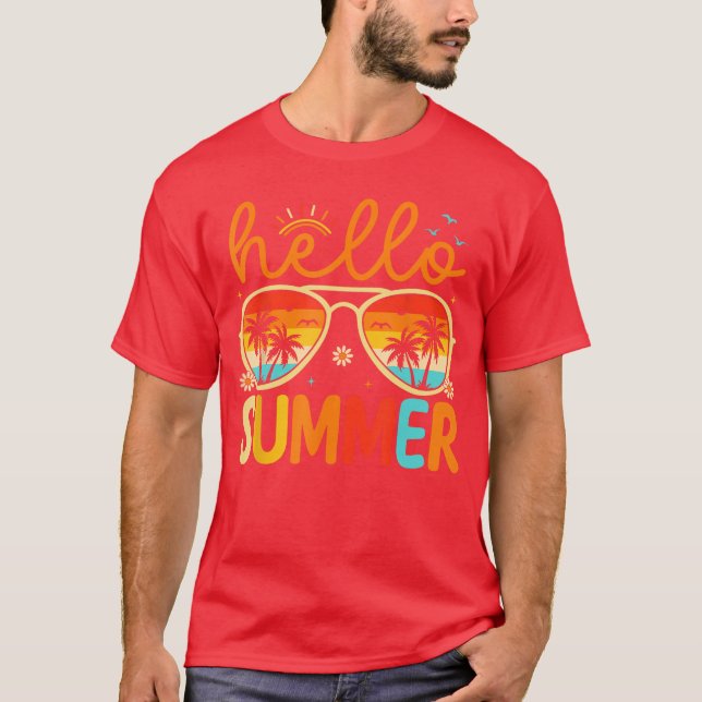 Hallo Sommersonnenbrille Jungs Kinder Sommer Beach T-Shirt (Vorderseite)