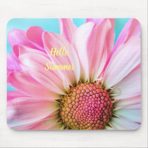 Hallo Sommertext mit Blume Mousepad