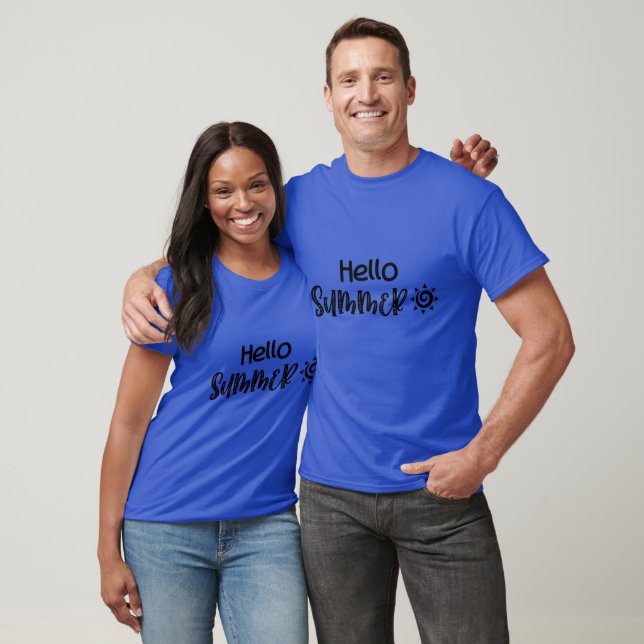 Hallo Sommertypografie T-Shirt (Unisex)