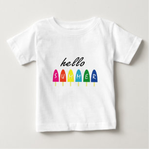 Hallo Sommerurlaub Eiscreme Popsicle Ice Lolly Baby T-shirt