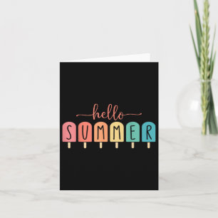 Hallo Sommerurlaub Eiscreme Popsicle Ice Lolly Karte