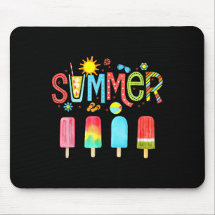 Hallo Sommerurlaub Eiscreme Popsicle Ice Lolly Mousepad