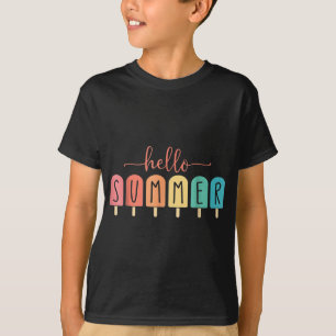 Hallo Sommerurlaub Eiscreme Popsicle Ice Lolly T-Shirt