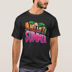 Hallo Sommerurlaub Eiscreme Popsicle Ice Lolly T-Shirt