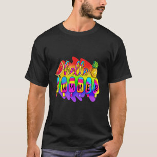 Hallo Sommerurlaub Eiscreme Popsicle Ice Lolly T-Shirt