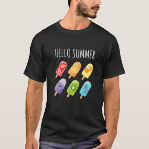 Hallo Sommerurlaub Eiscreme Popsicle T-Shirt