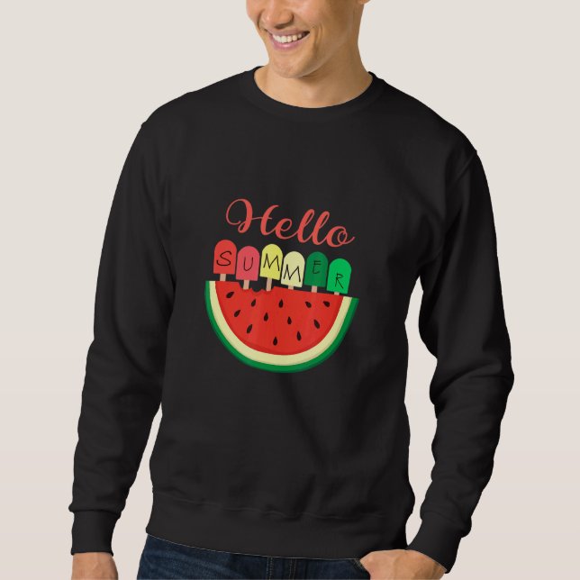 Hallo Sommerurlaub Eisstockschießen Sweatshirt (Vorderseite)