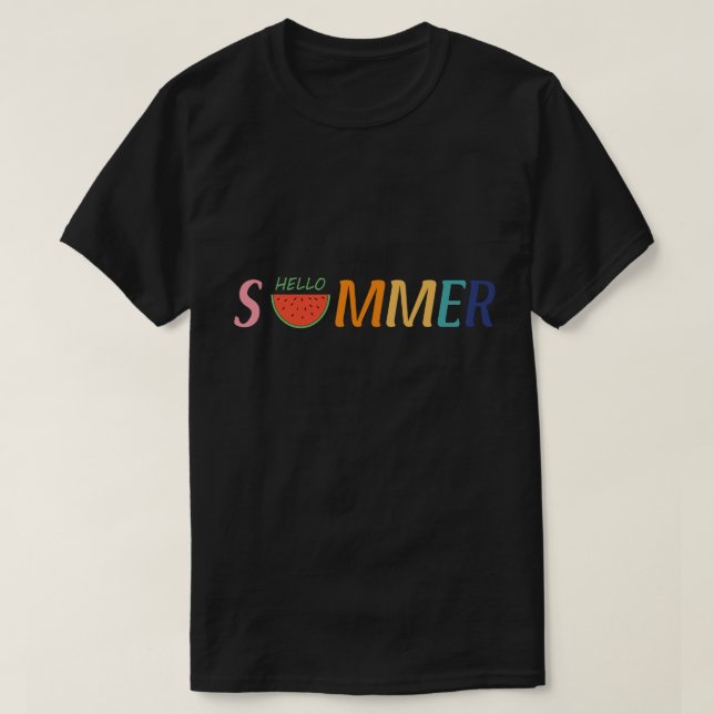 Hallo Sommerurlaub Watermelon Geschenk T-Shirt (Design vorne)