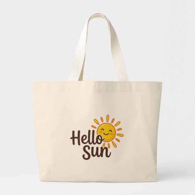 Hallo Sonne Jumbo Stoffbeutel (Vorne)