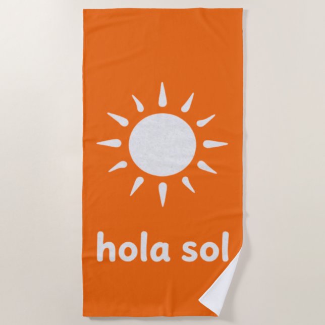 Hallo Sonne Strandtuch (Vorderseite)